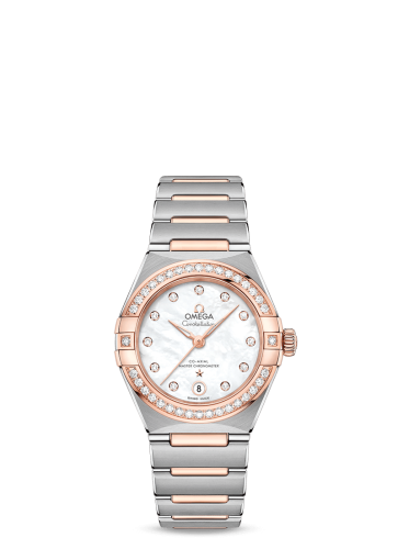 Omega Constellation Manhattan 29 Co-Axial Master Chronometer Stainless Steel / Sedna Gold / MOP / Diamond